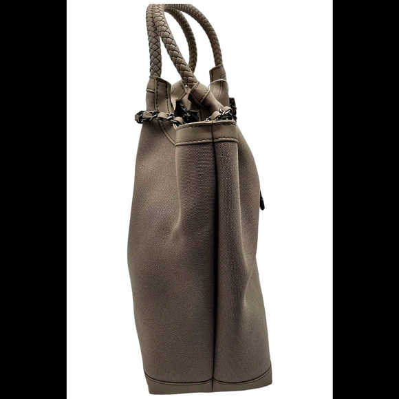 Gunas New York Canvas Double Handle Tote w/ Pouch Ruth Stone - Picture 2 of 4